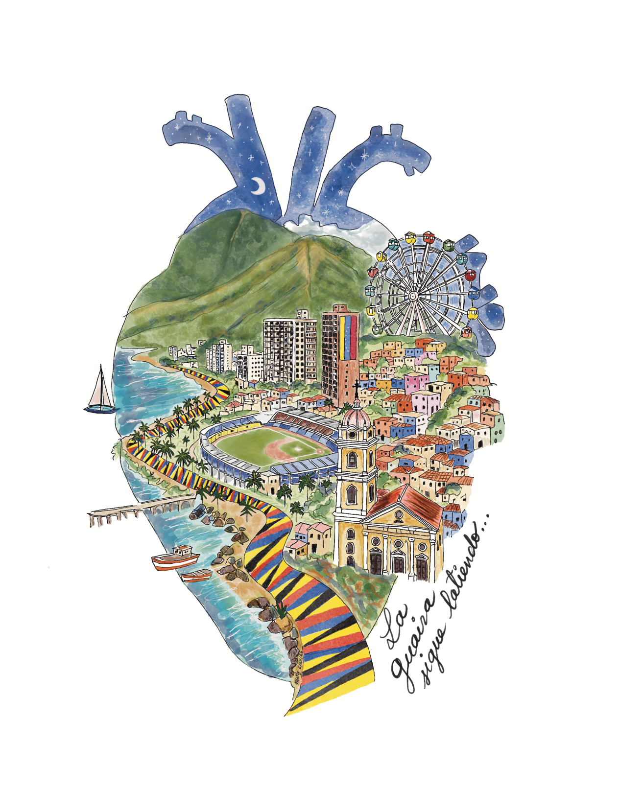 La Guaira sigue latiendo - Descargable (Print at Home) - Marly Carmona