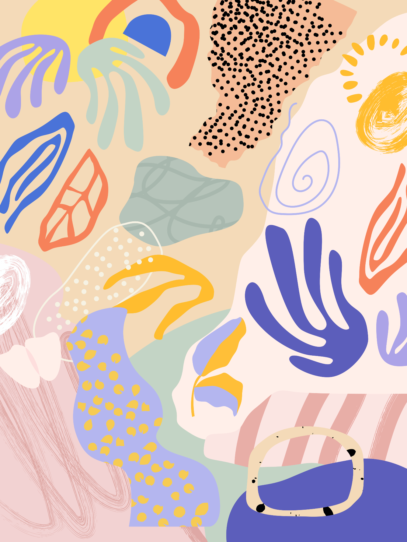 Pack of +180 creative & cute collage shapes