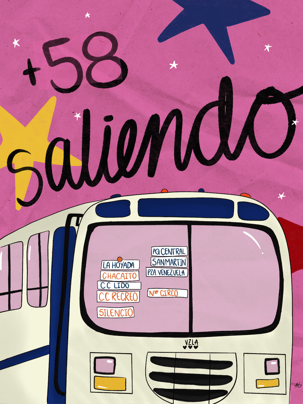 +58 saliendo - Descargable (Print at Home) - By Ariana Gonzalez