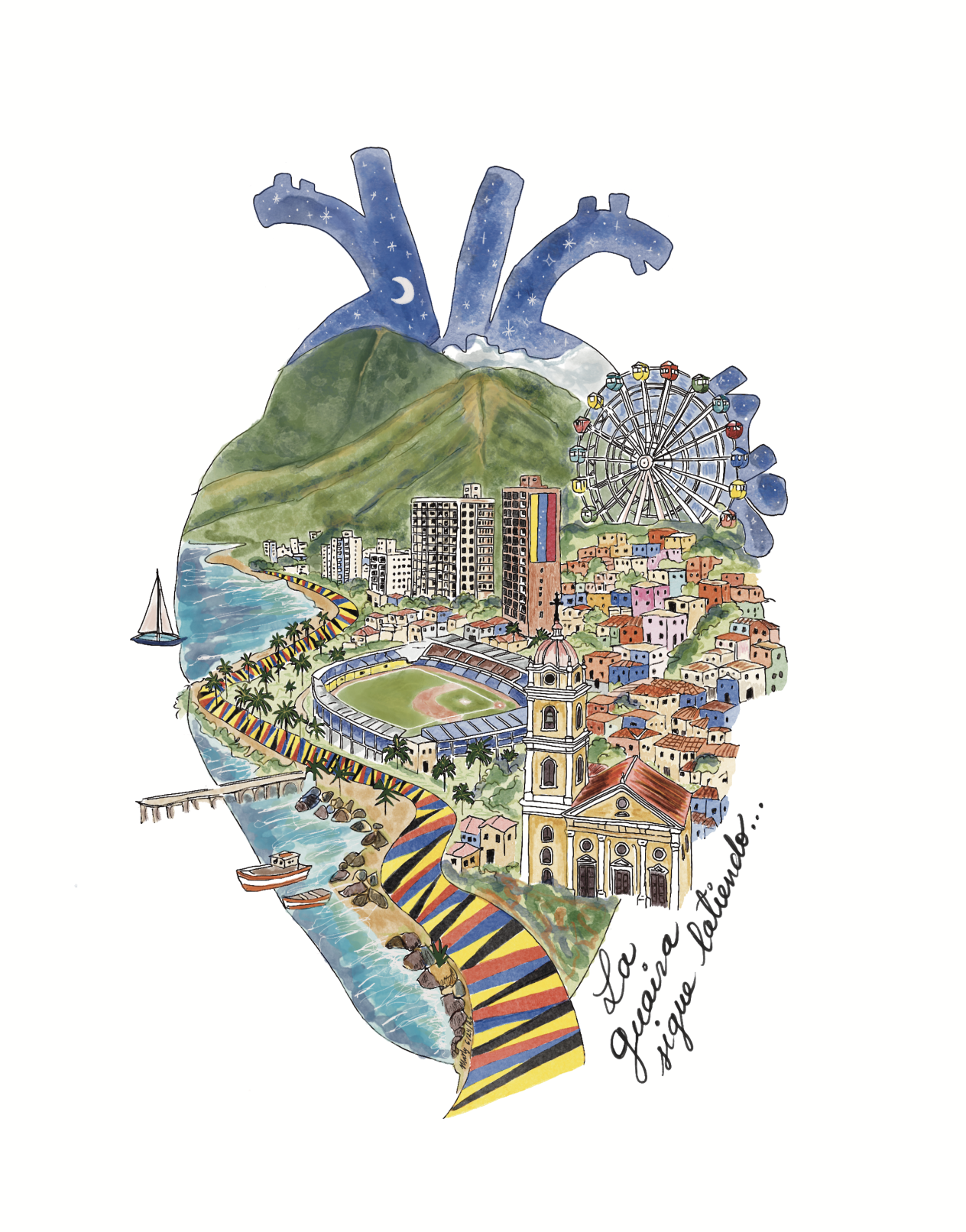 La Guaira sigue latiendo - Descargable (Print at Home) - Marly Carmona