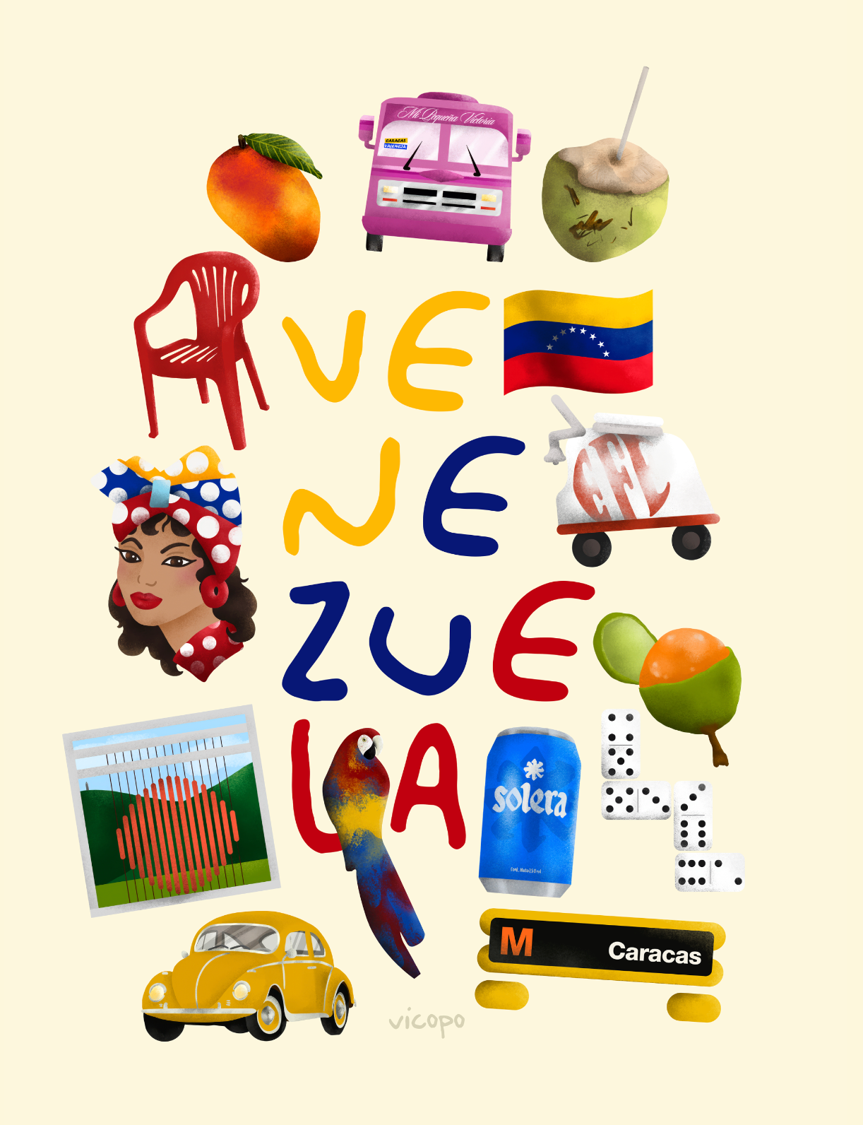 VeneKit Pa' Llevar  - Descargable (Print at Home) - Vicopo